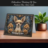 Chihuahua Thinking Of You Modern Chic Note Cards