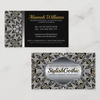  Fusion v3 Silver Black Gold Baroque Business Card