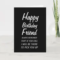 budget You Fall Funny Happy Birthday Friend Card