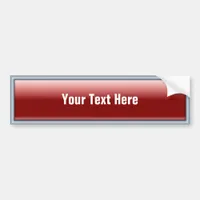 Rectangular Web 2.0 Button Red Bumper Sticker