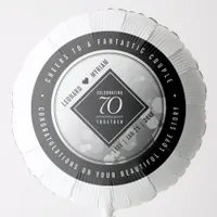 Elegant 70th Platinum Wedding Anniversary Balloon