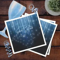 Cascading Lights Sweet 16 Blue ID790 Napkins