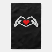 Skeleton Heart And Hands Meme Garden Flag