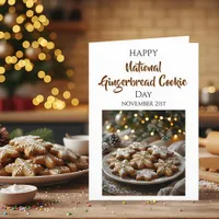 Happy National Gingerbread Cookie Day | Nov 21st Card