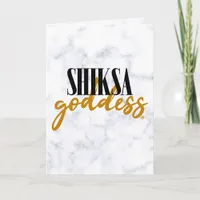 Shiksa Goddess Elegant  90s Typography Jewish Card