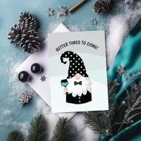 Gnome with Champagne Festive Holiday Cheer