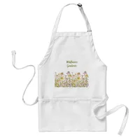 Coneflowers Watercolor Botanical Art Adult Apron