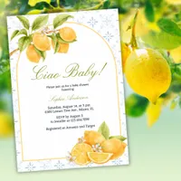 Mediterranean Ciao Baby Italian Lemon Baby Shower Invitation