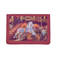 childhood dream - old horse carousel  trifold wallet