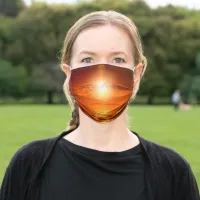 Sunset Orange Golden Sky Sea of Gold Inspiration Adult Cloth Face Mask