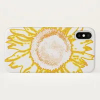 Neon Yellow Sunflower iPhone X Case