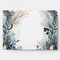 Ethereal Delicate Watercolor Serene Foliage   Envelope