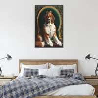 Renaissance portrait dog king canvas print