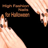 Halloween Polka Dot Pattern Minx Nail Art