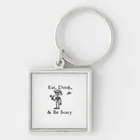 Eat Drink And Be Scary Halloween Aesthetic Style Keychain