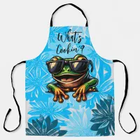 Summer Fresh Blue Chillin' Frog Apron