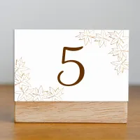 Maple Leaf Edge Fall Wedding Table Numbers