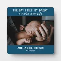 The Day I Met My Daddy Photo Keepsake Plaque