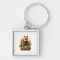 Cottagecore Aesthetic With Book Cute Goblincore Cr Keychain