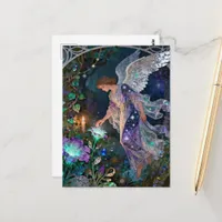 Angel in a Magical Healing Garden Postcard