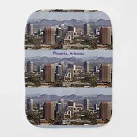 Downtown View of Phoenix, Arizona Burp Cloth