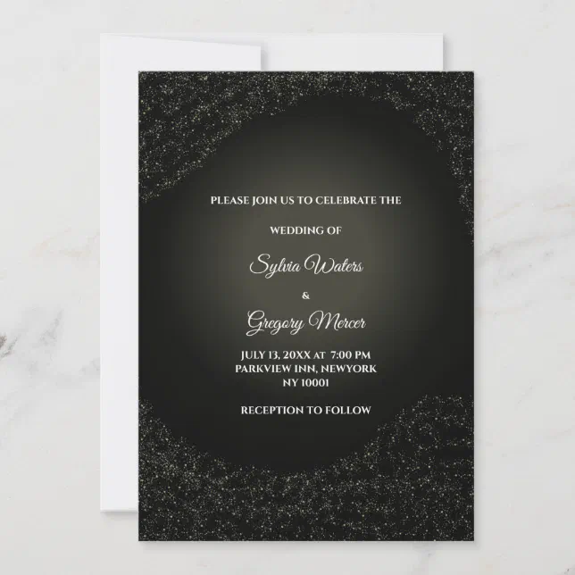 Celestial wedding Full Moon Stars Pale yellow Invitation