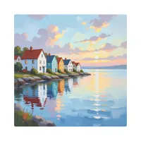 Coastal Themed | Beach Homes on the Bay   Metal Print