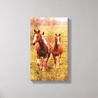 Horses Trotting Canvas Print
