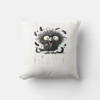 Crow F-Caw-F Throw Pillow