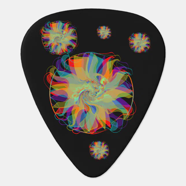 Flamboyant flower guitar pick