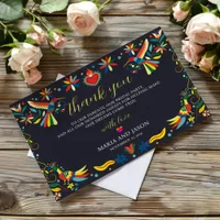 Mexican Colorful Cinco de Mayo Fiesta Wedding Thank You Card