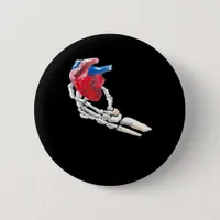 This Is My Heart - Skeleton Heart Hands Button