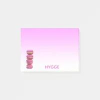 Hygge macarons pink white post-it notes