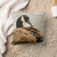 Canada Goose on the Lake Throw Pillow