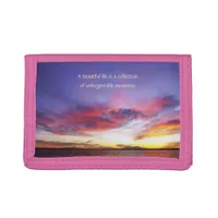 Breathtaking sunset over the sea, personalizable  trifold wallet