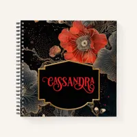 Celestial Poppies Personalized Notebook