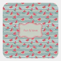 Watermelon Square Sticker