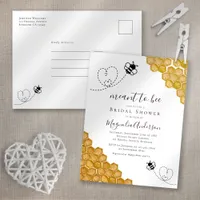 Meant to Bee Bridal Shower Invitation Postcard