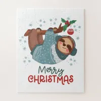 Lazy Sloth Christmas Jigsaw Puzzle