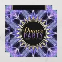 Purple Medieval Magic Dinner Party Invite