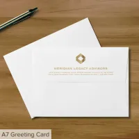 Simple White with Gold Logo Envelope