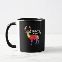 Oh Deer Queer Funny Pun LGBT Pride Design Mug