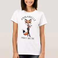 Attractive Foxy Bride | Bachelorette Party White T-Shirt