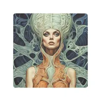 Supermodel Alien Woman Metal Print