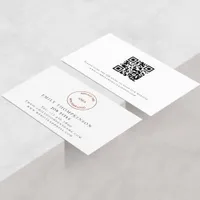 Simply Text Logo QR Code Any Profession Any Color Business Card