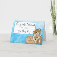 Congratulations on your New Baby Boy Card