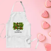 Vintage Strawberry Plant Adult Apron