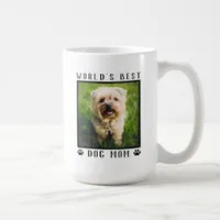 World's Best Dog Mom with Your Dog's Photo Coffee Mug