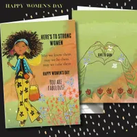 Heres to Strong Women Women's Day Fabulous Card