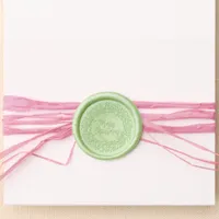 Merry Christmas Botanical Wreath Wax Seal Sticker